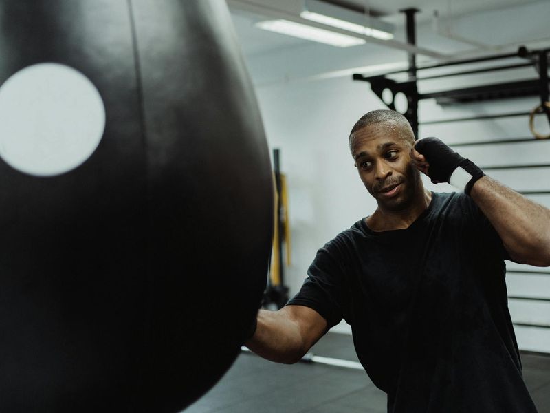 Detail of a sports watch during intensive cardio training
